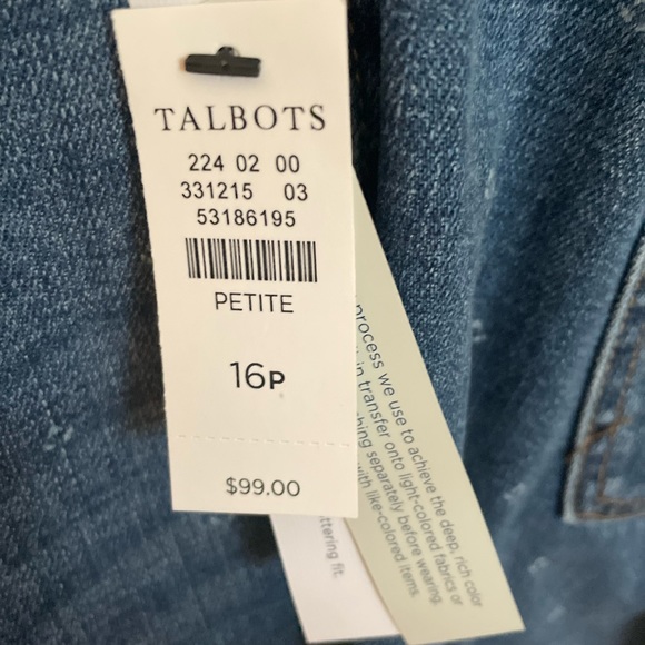 Talbots SlimLeg Ankle Length Jeans NWT - Picture 4 of 4